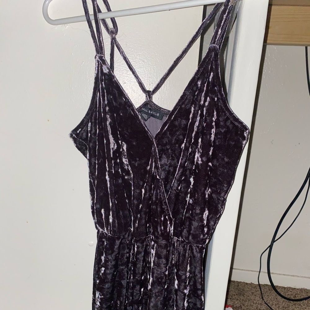 Kendall and Kylie crushed velvet romper